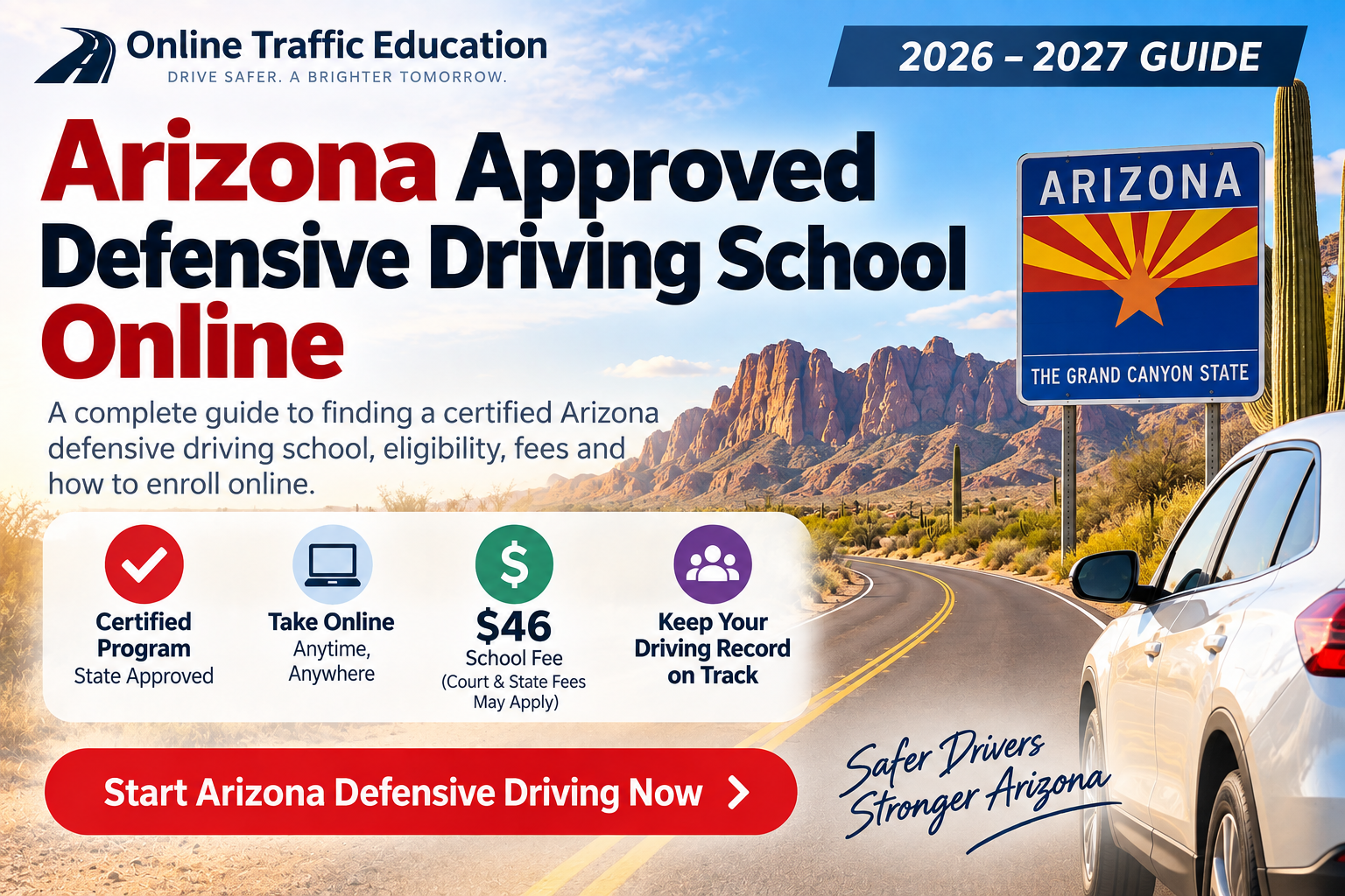 Arizona Approved Defensive Driving School Online 2026 and 2027 Guide)